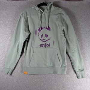 Enjoi Skateboard Men's Small Panda Logo Pullover Hoodie Sweatshirt Glassy Y2K
